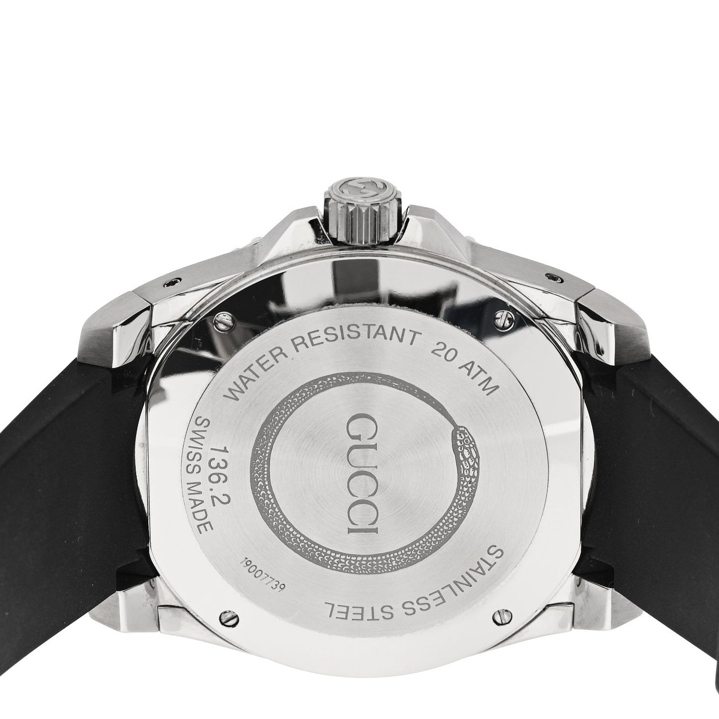Stainless Steel Rubber 45mm Dive Quartz Watch Black