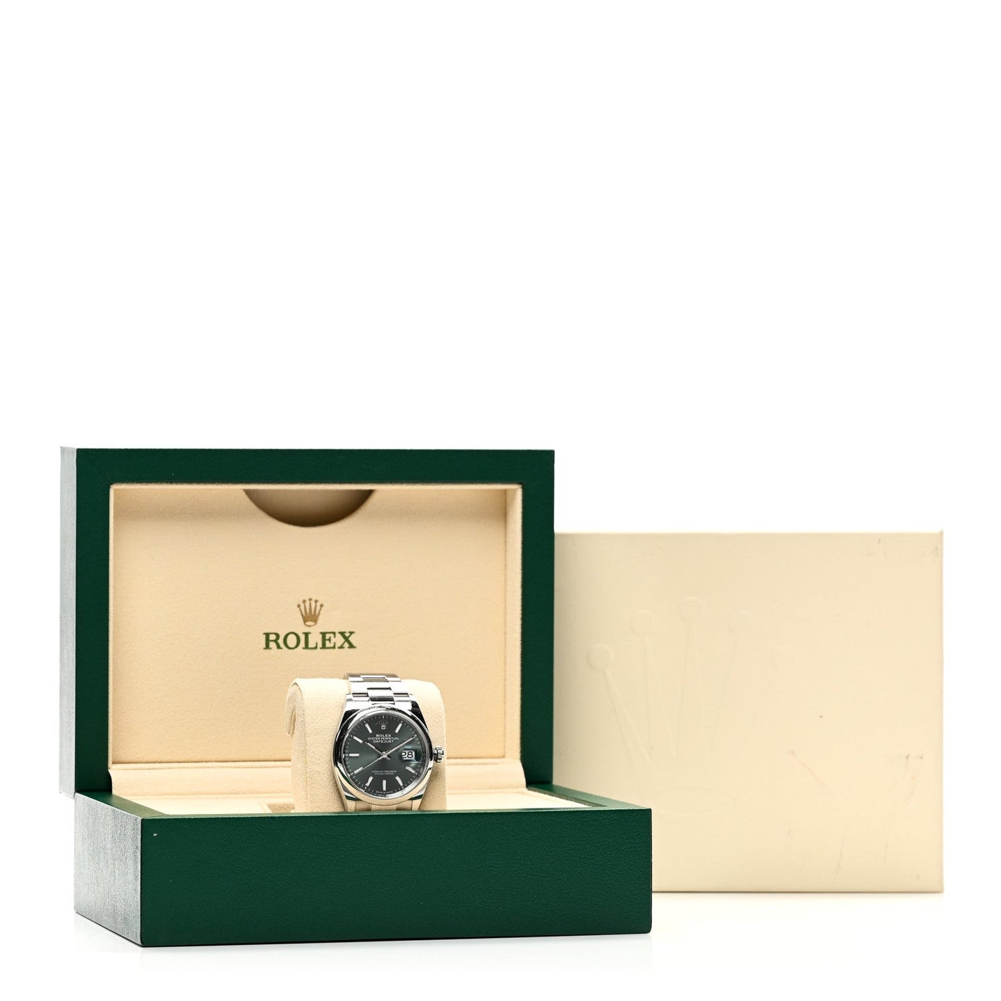Stainless Steel 36mm Oyster Perpetual Datejust Watch Mint Green 126200