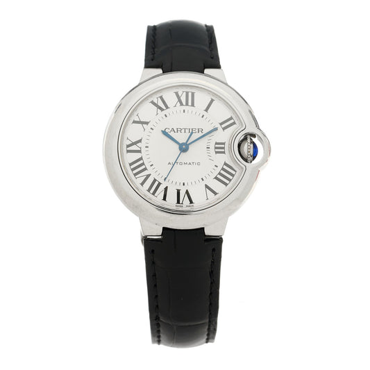 Stainless Steel Alligator 33mm Ballon Bleu De Cartier Automatic Watch