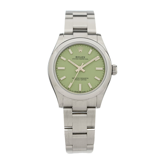 Stainless Steel 31mm Oyster Perpetual Watch Pistachio 277200