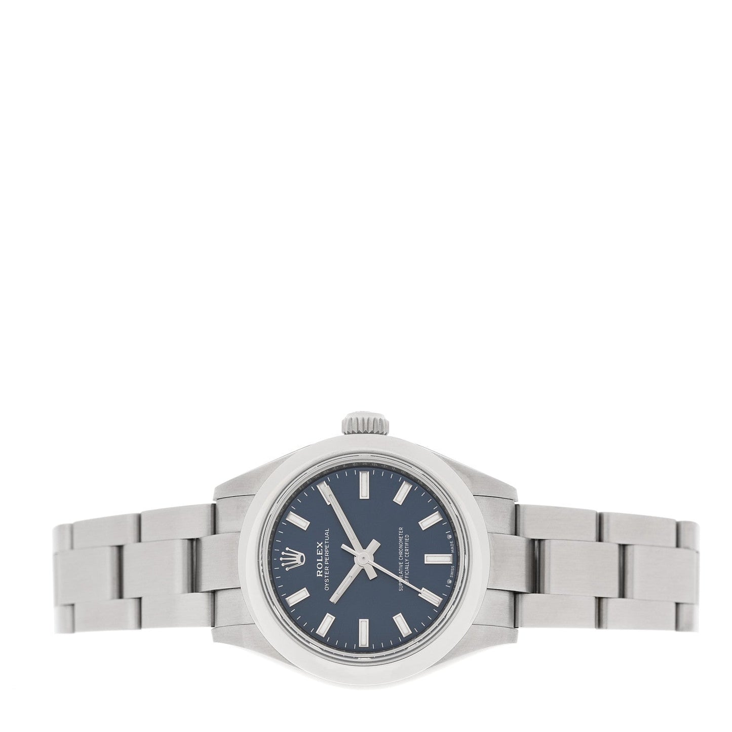 Stainless Steel 28mm Oyster Perpetual Watch Bright Blue 276200