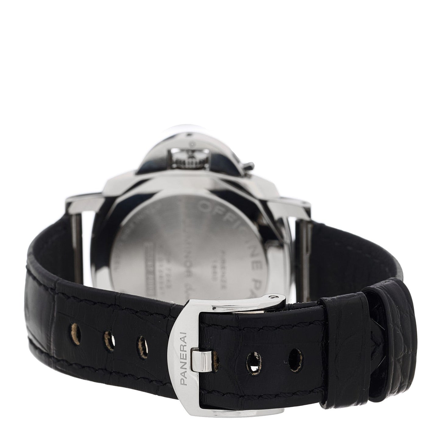 Stainless Steel Alligator 42mm Luminor Due Automatic Watch Grey PAM01250