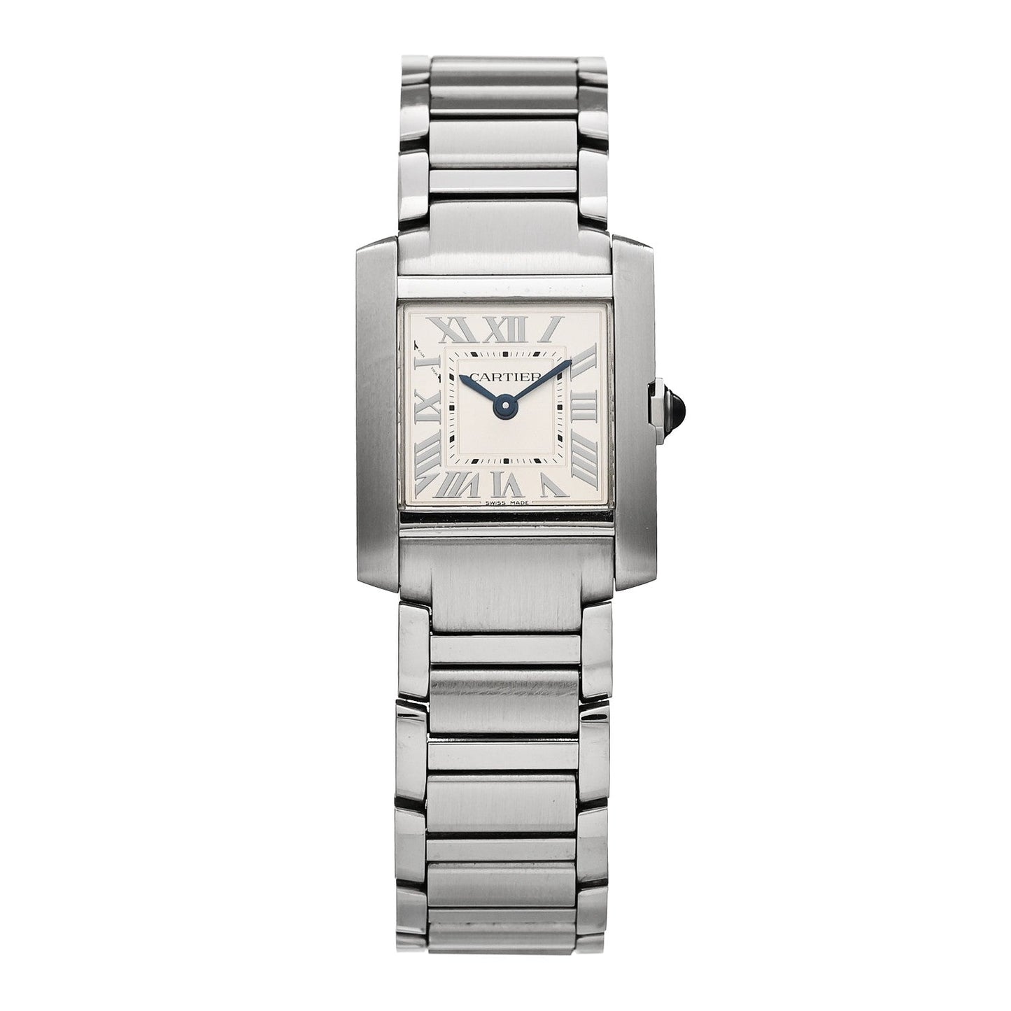 Stainless Steel 21mm Tank Francaise Quartz Watch Silver