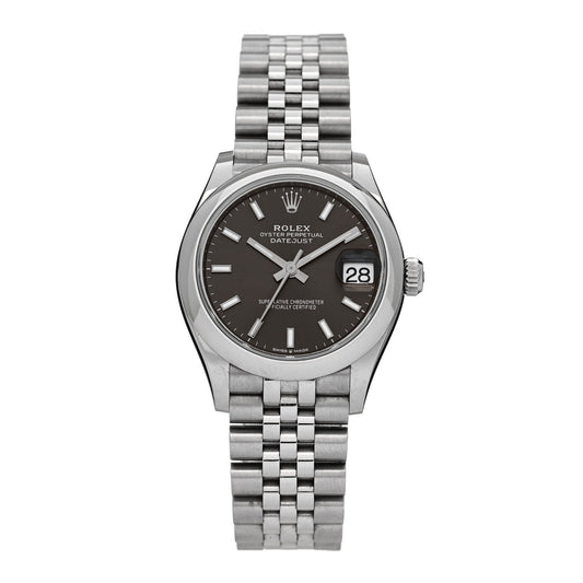 Stainless Steel 31mm Oyster Perpetual Datejust Watch Dark Grey 278240