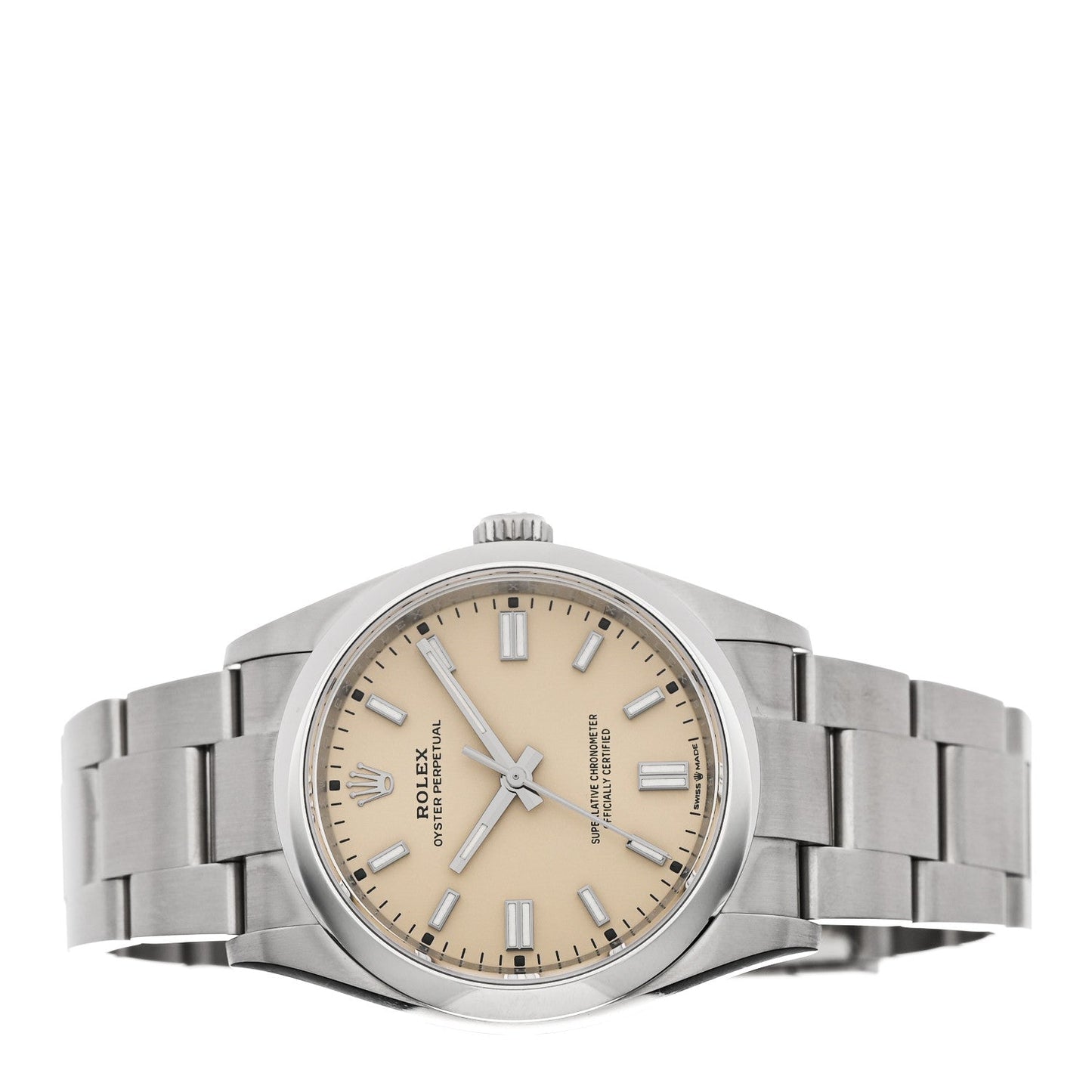 Stainless Steel 36mm Oyster Perpetual Watch Beige 126000