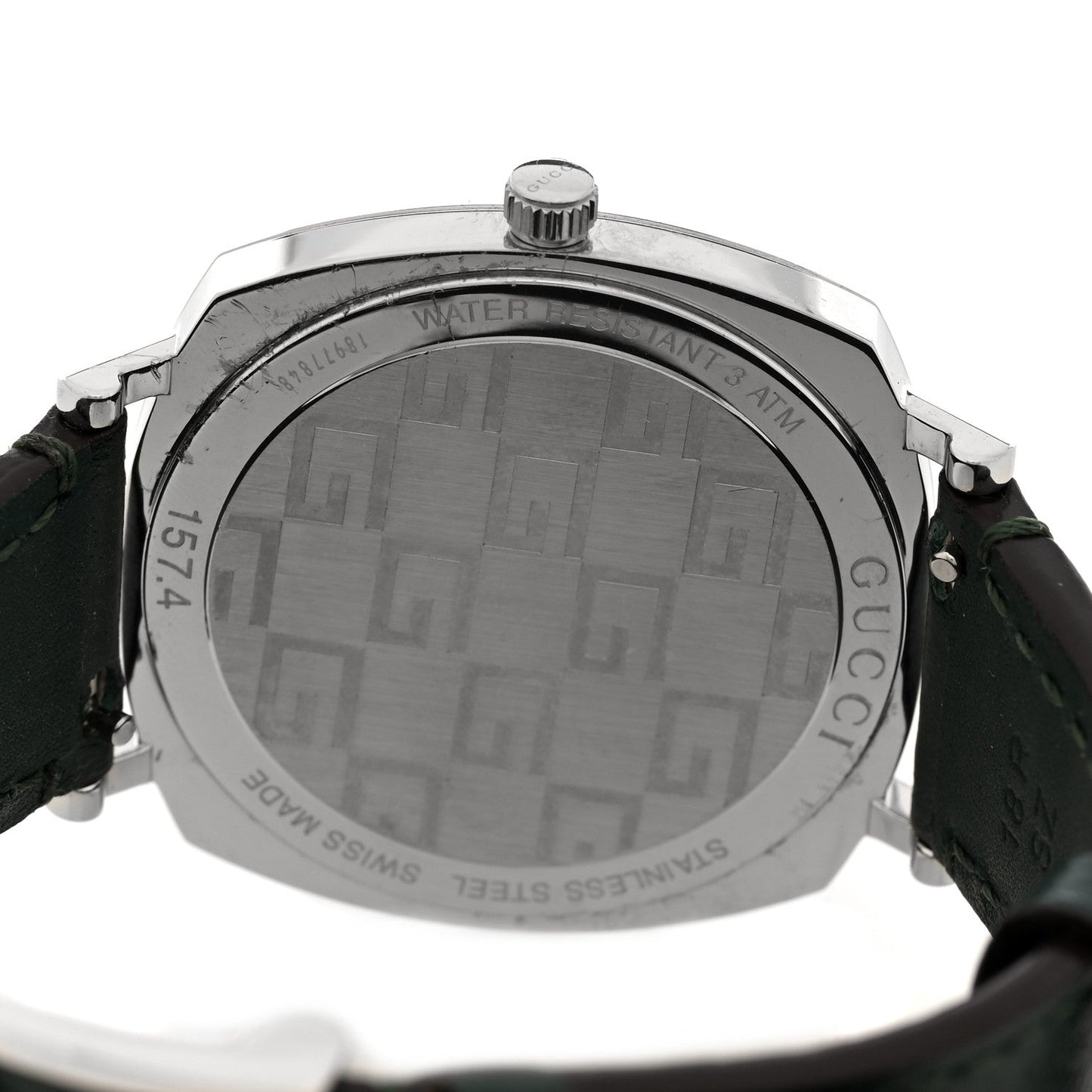 Stainless Steel Calfskin 35mm Grip Quartz Watch Black