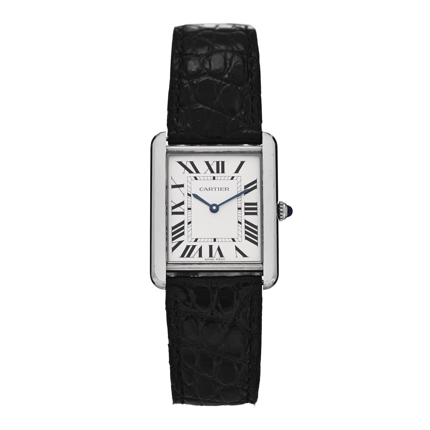 Stainless Steel Alligator 27mm Tank Solo Quartz Watch