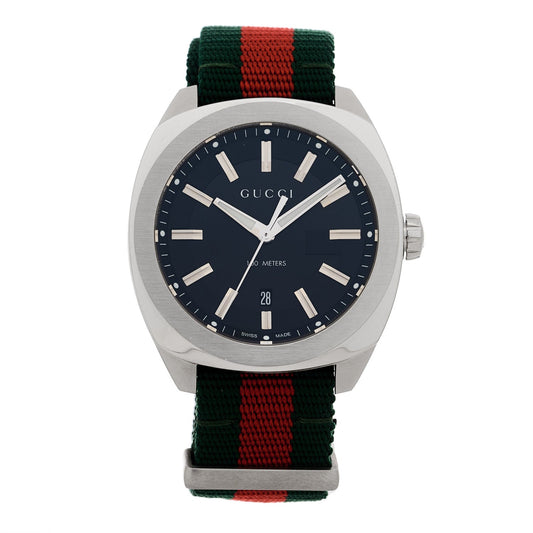 Stainless Steel Nylon 41mm GG2570 Quartz Watch Black
