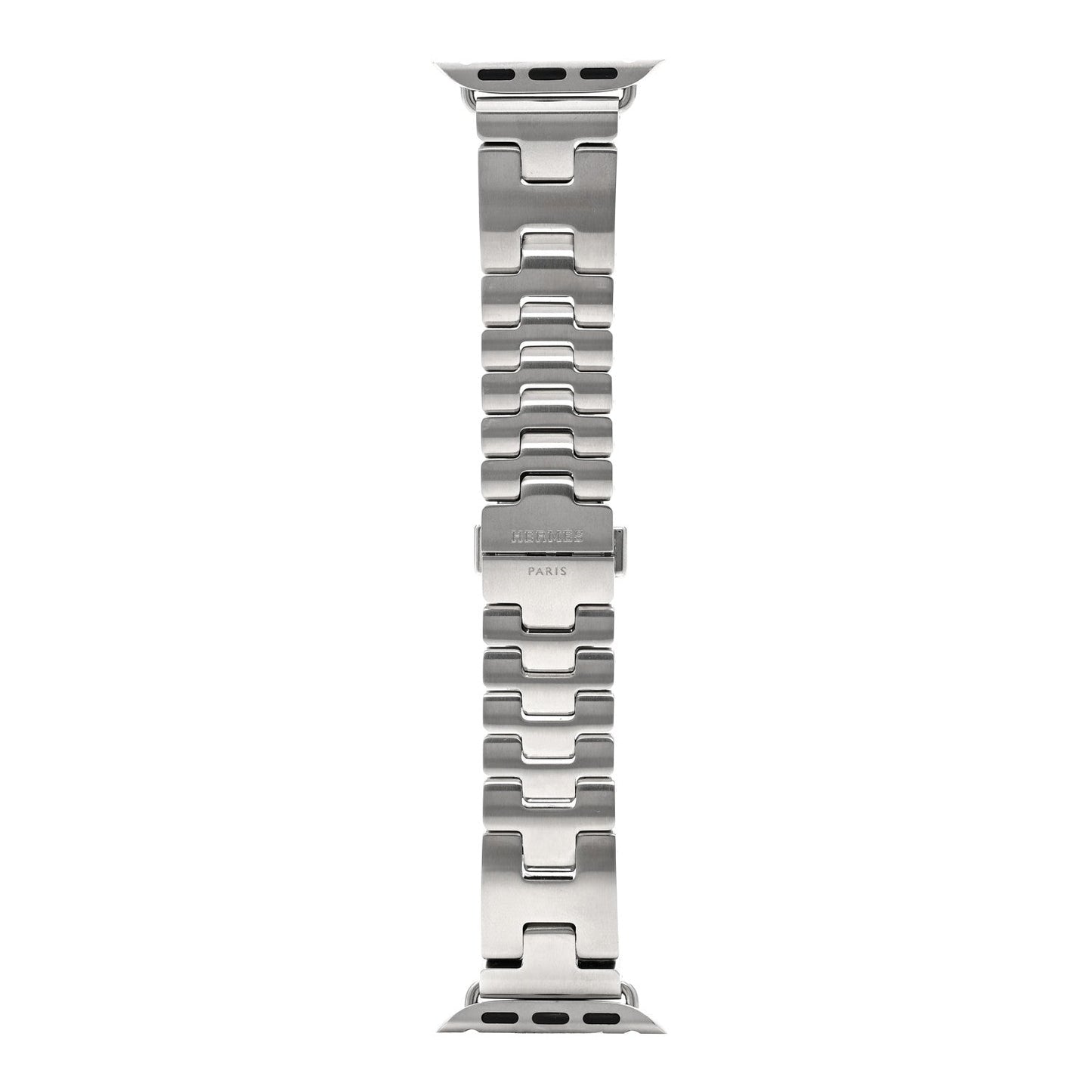 Stainless Steel 42mm Grand H Apple Watch Single Tour Band Gris